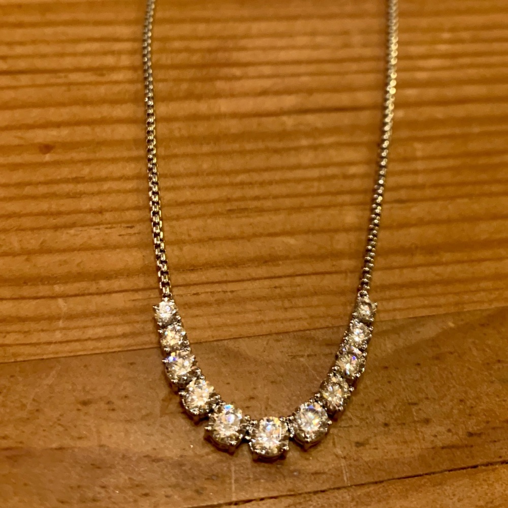 NADRI 3-5mm CZ Simple Frontal Necklace - Picture 6 of 8